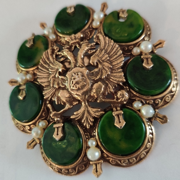 Arthur Pepper ART Brooch Heraldic Crest - Picture 1 of 10